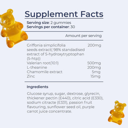 Griffonia Seed & 5-HTP - Natural Sleep Gummies Adults- Niagratonic